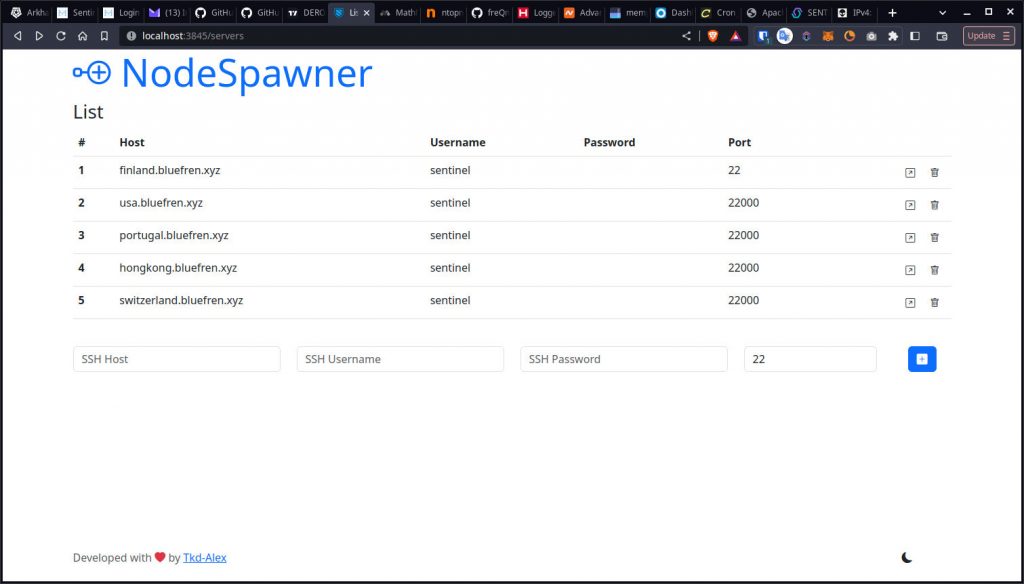 Sentinel dVPN Node Spawner