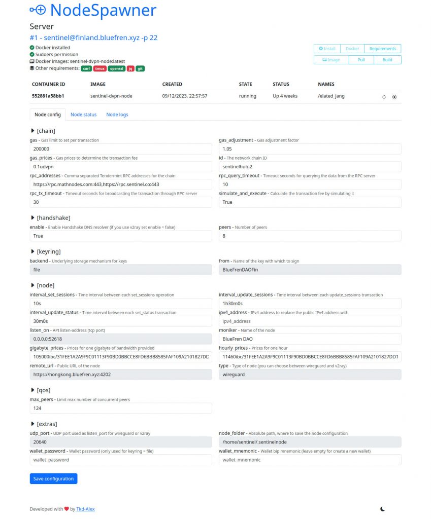 Sentinel dVPN Node Spawner