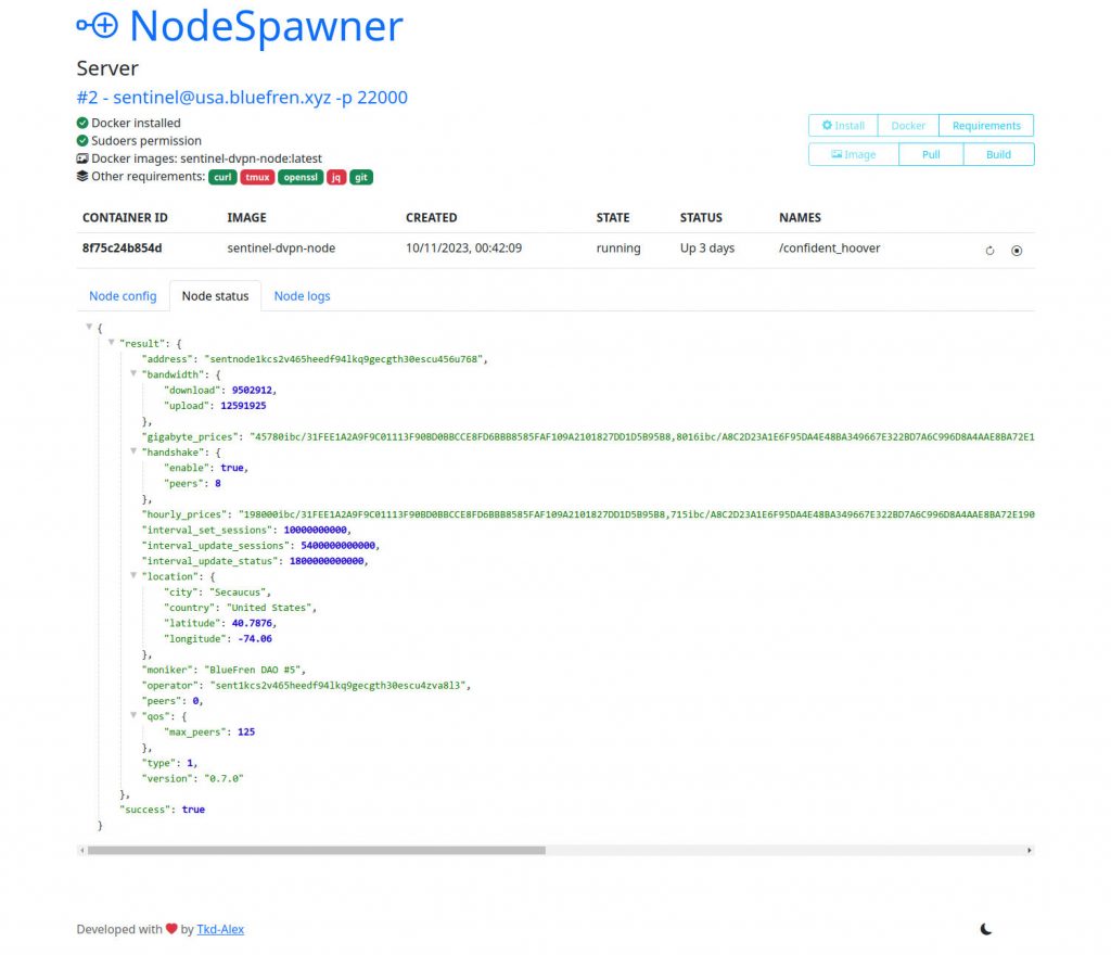 Sentinel dVPN Node Spawner