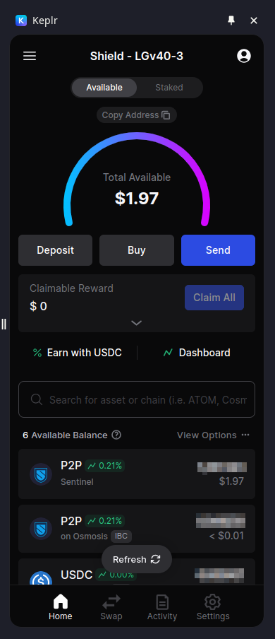P2P on Sentinel - Unlinkable